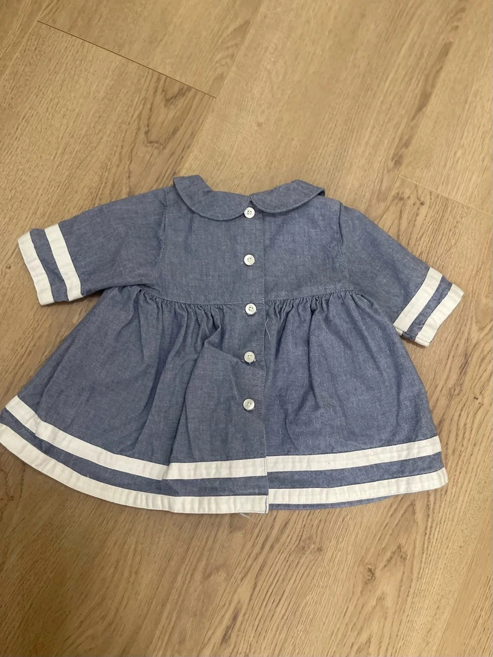Baby GAP Blue Dress with White Trim (newborn)